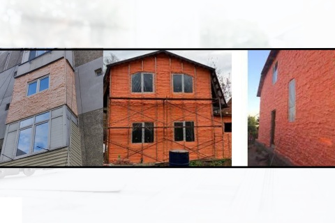 Утеплення фасаду поліуретановим утеплювачем Полінор